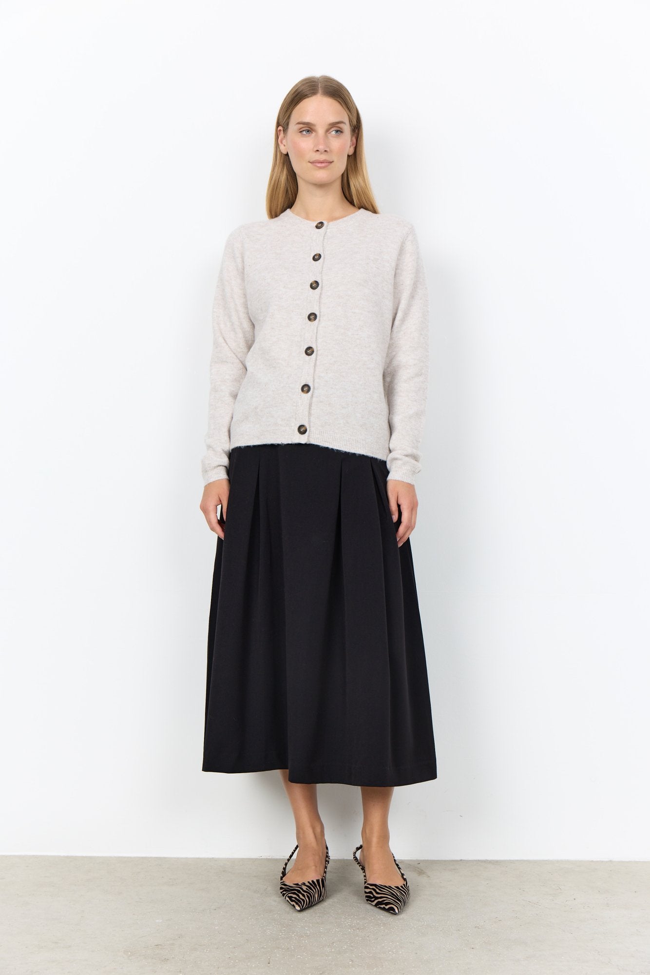 Soya Concept Damen Strickjacken Light Sand Mela