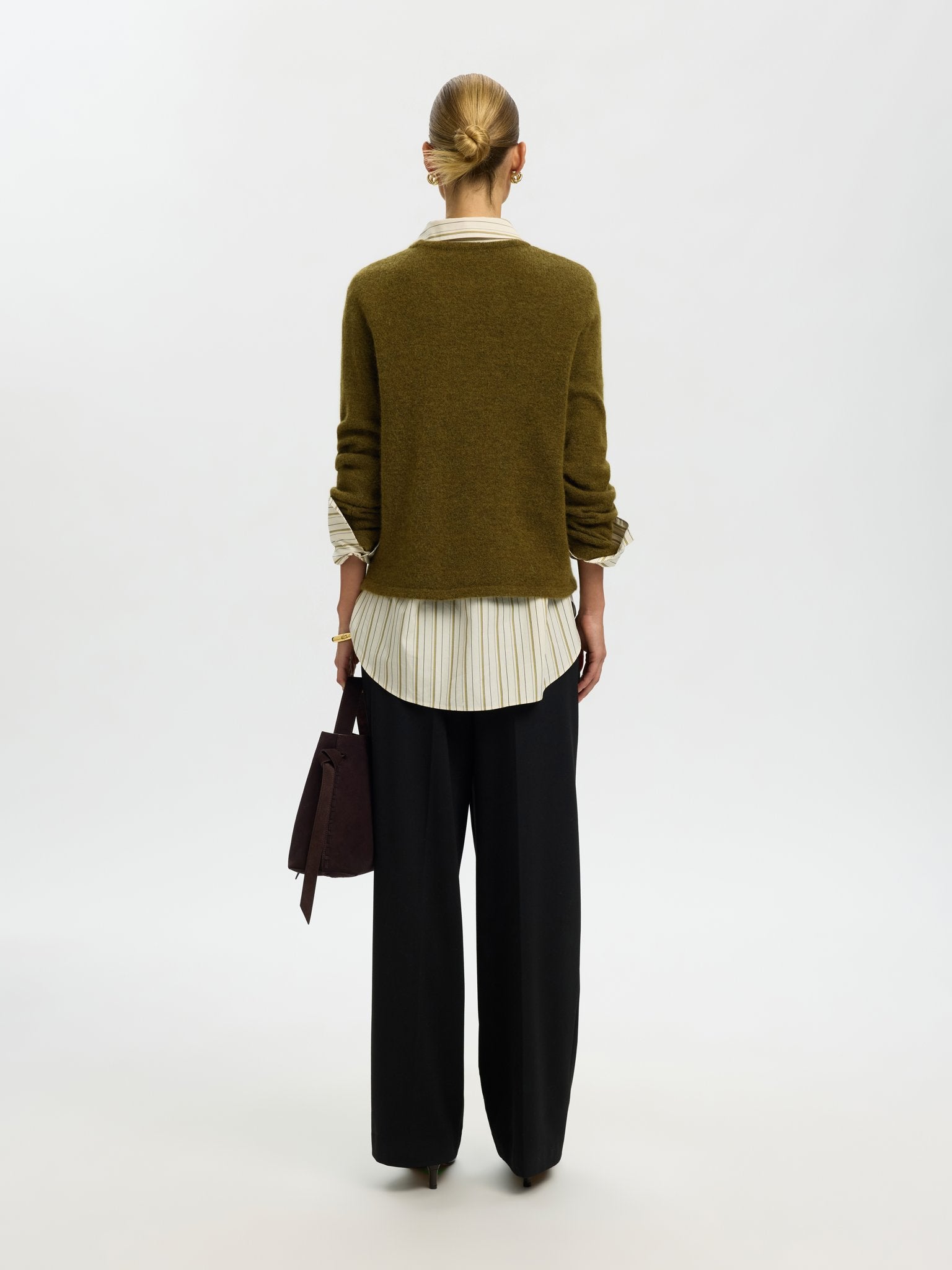 Selected Femme Damen Pullover Fir Green/Melan