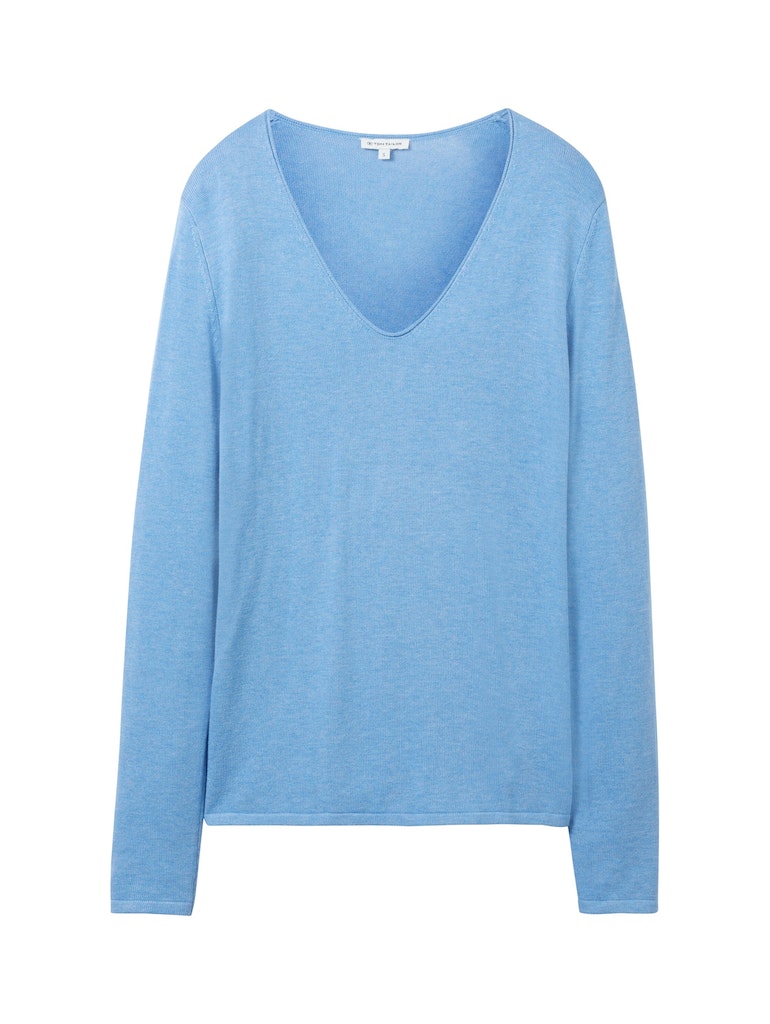 Tom Tailor Damen Pullover Sea Blue Melang
