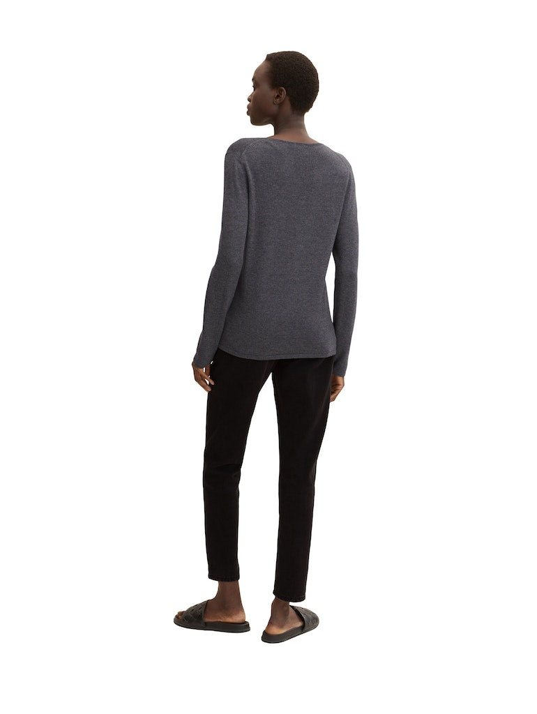Tom Tailor Damen Pullover Evident Anthrac