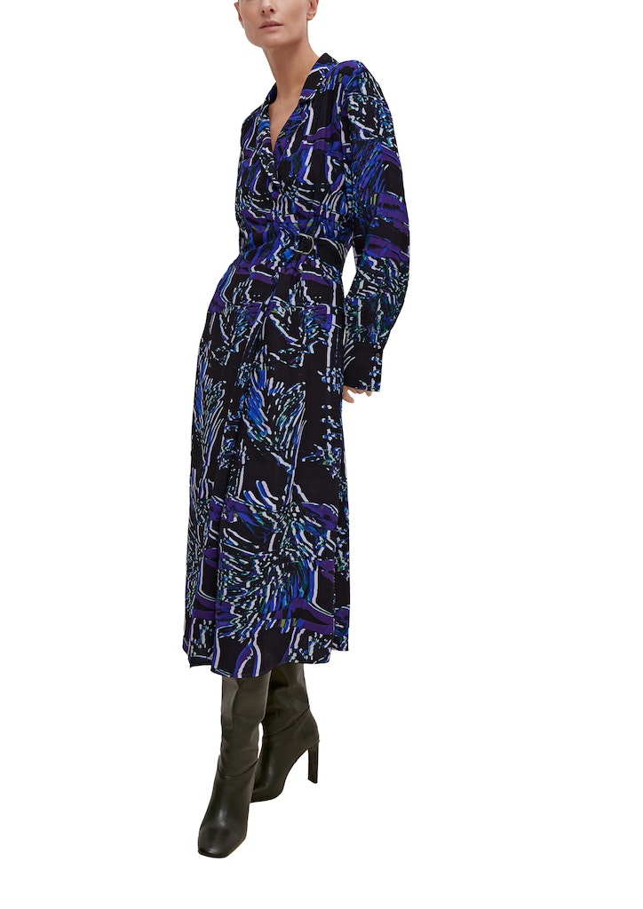 Comma Damen Kleider Grey/Black