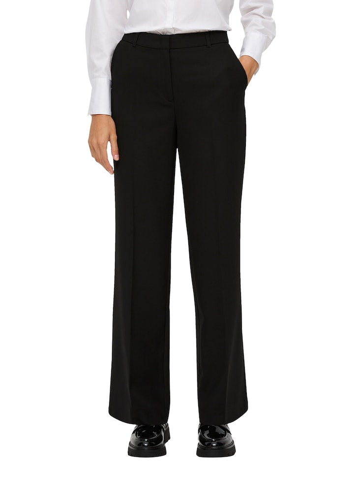 S. Oliver black Damen Hosen Grey/Black