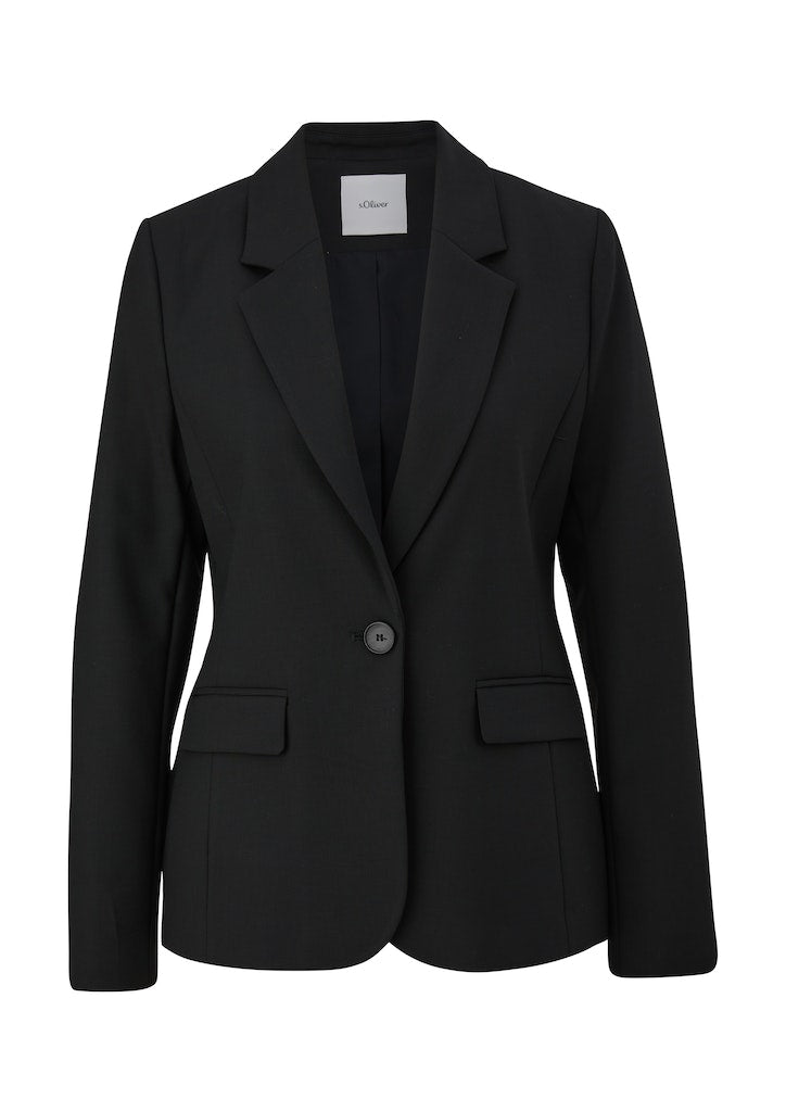 S. Oliver black Damen Blazer Grey/Black