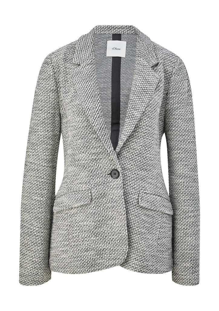 S. Oliver black Damen Blazer Grey/Black