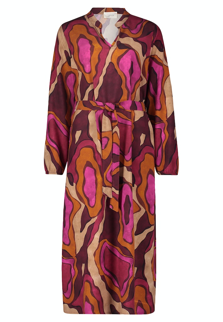 Cartoon Damen Kleider Purple-Beige
