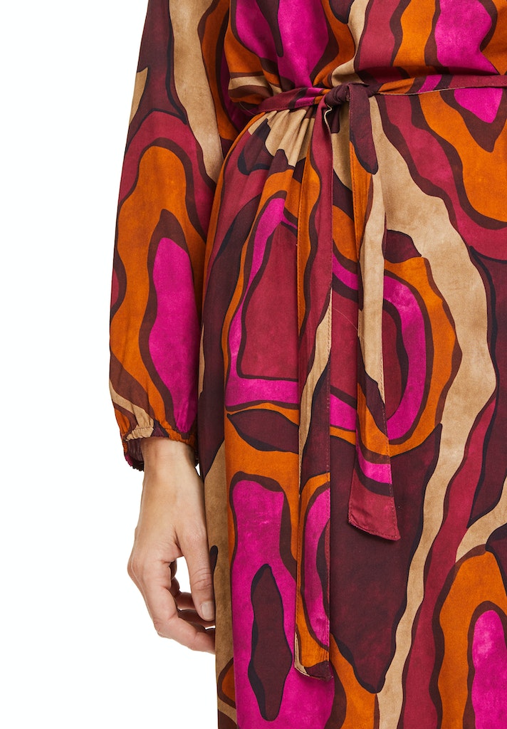 Cartoon Damen Kleider Purple-Beige