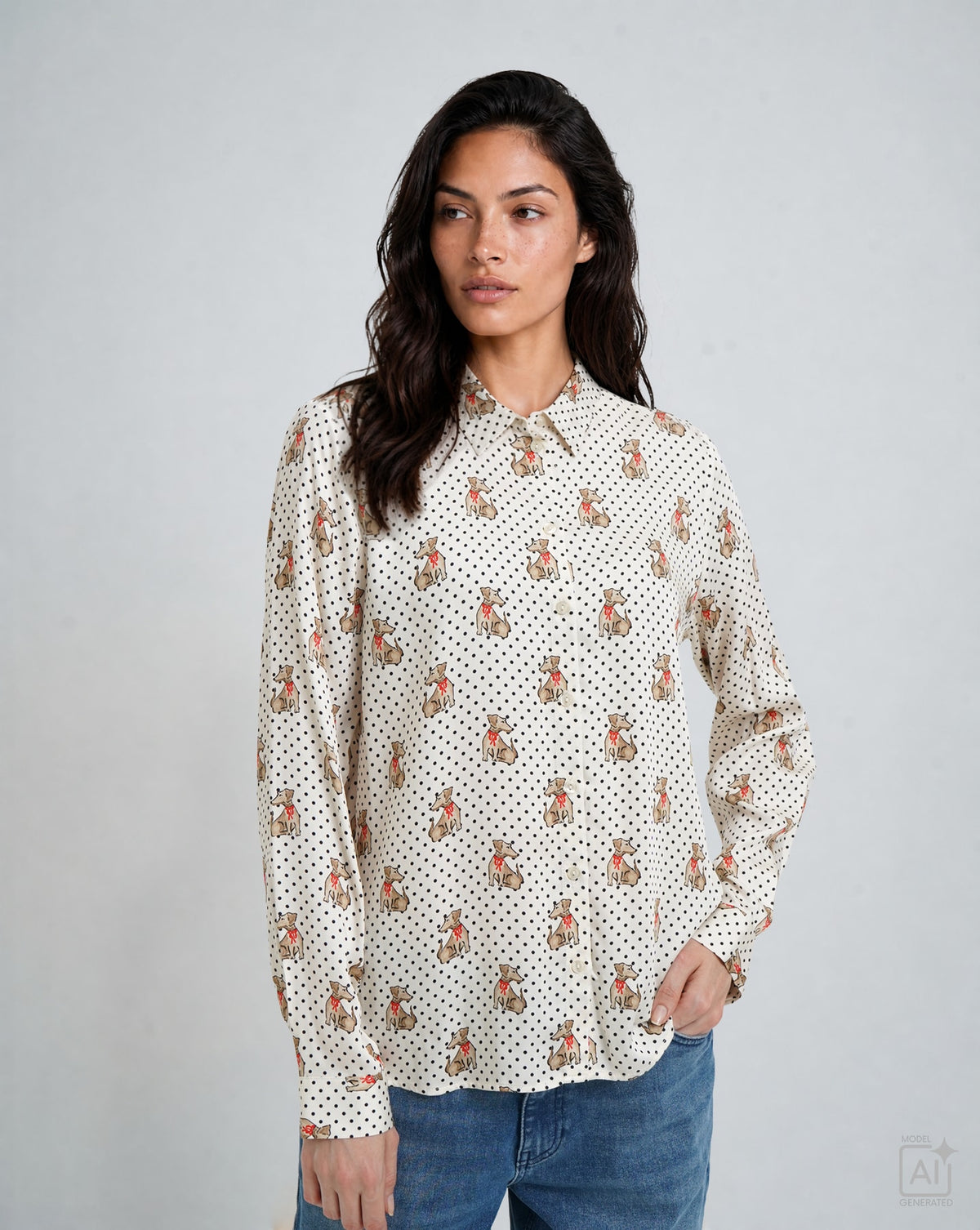 Milano Damen Blusen Sand Print