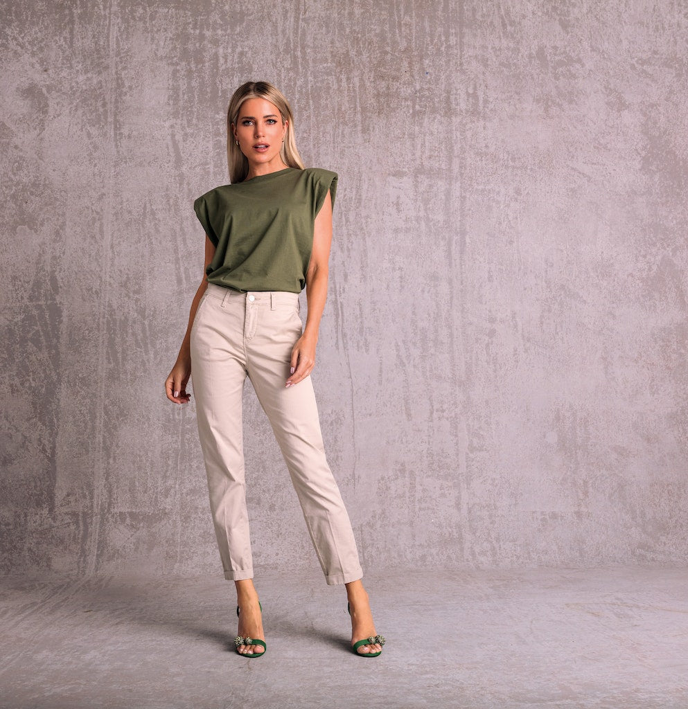 Mac Damen Hosen Ivory Ppt