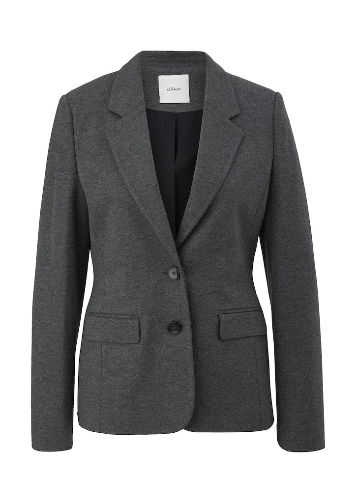 S. Oliver black Damen Blazer Grey/Black
