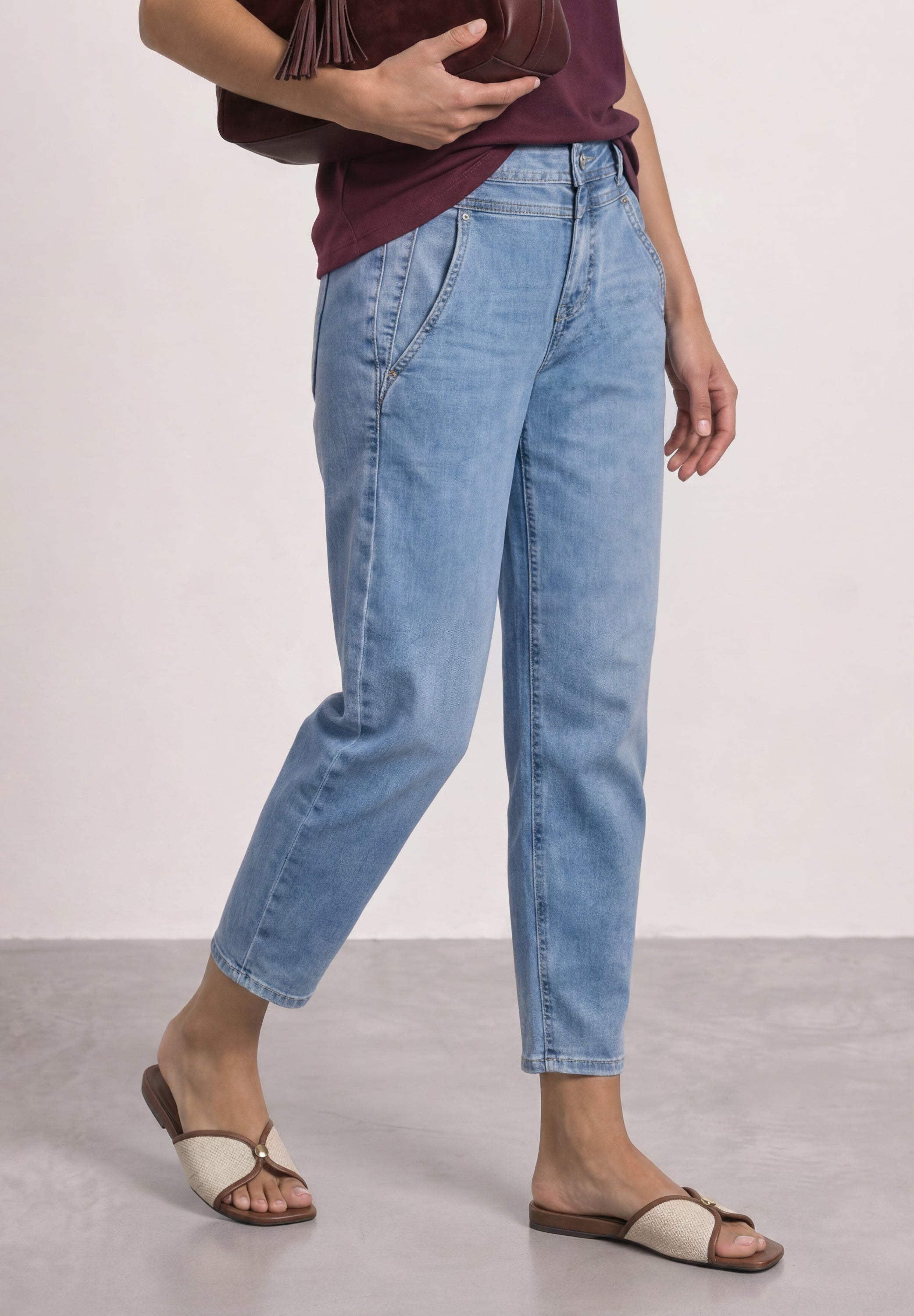 Street One Damen Hosen  Light Blu