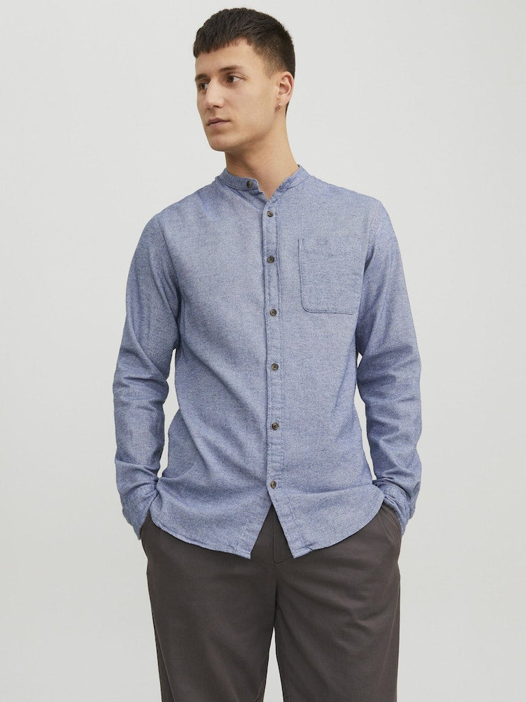 Jack & Jones Herren Hemden lang Faded Denim