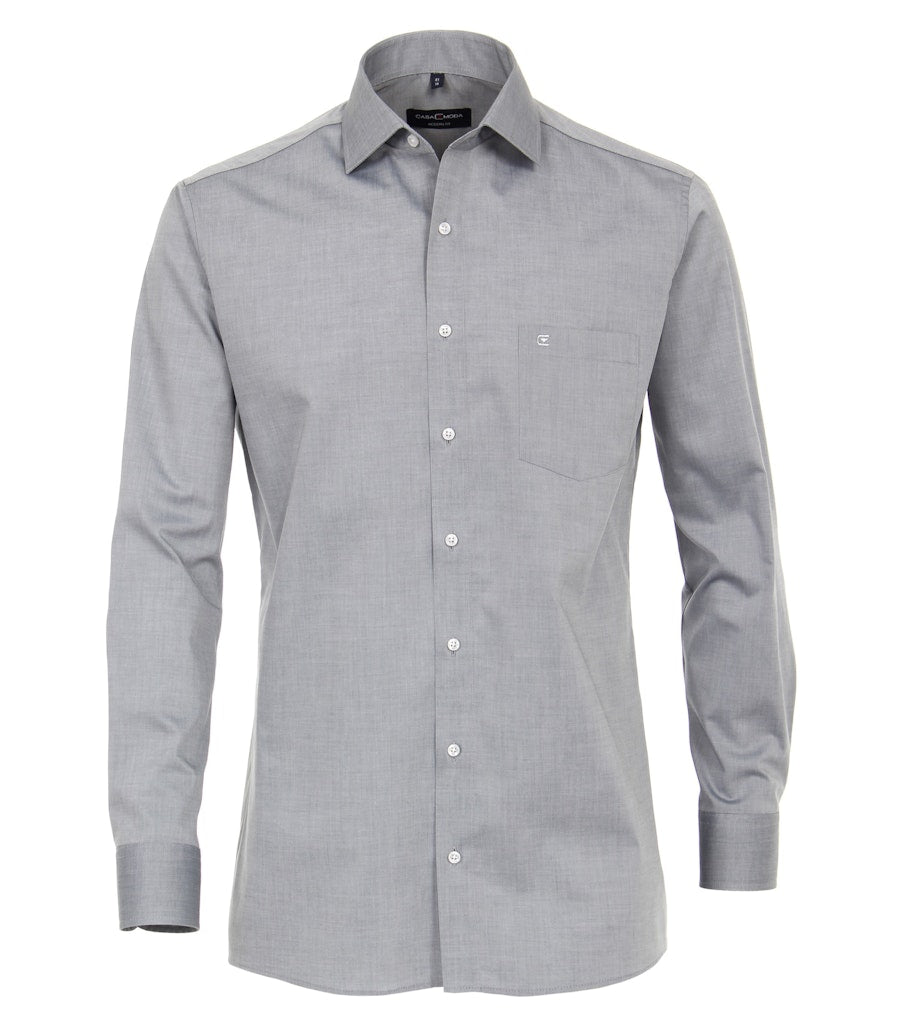 Casa Moda Herren Hemden lang  Silber