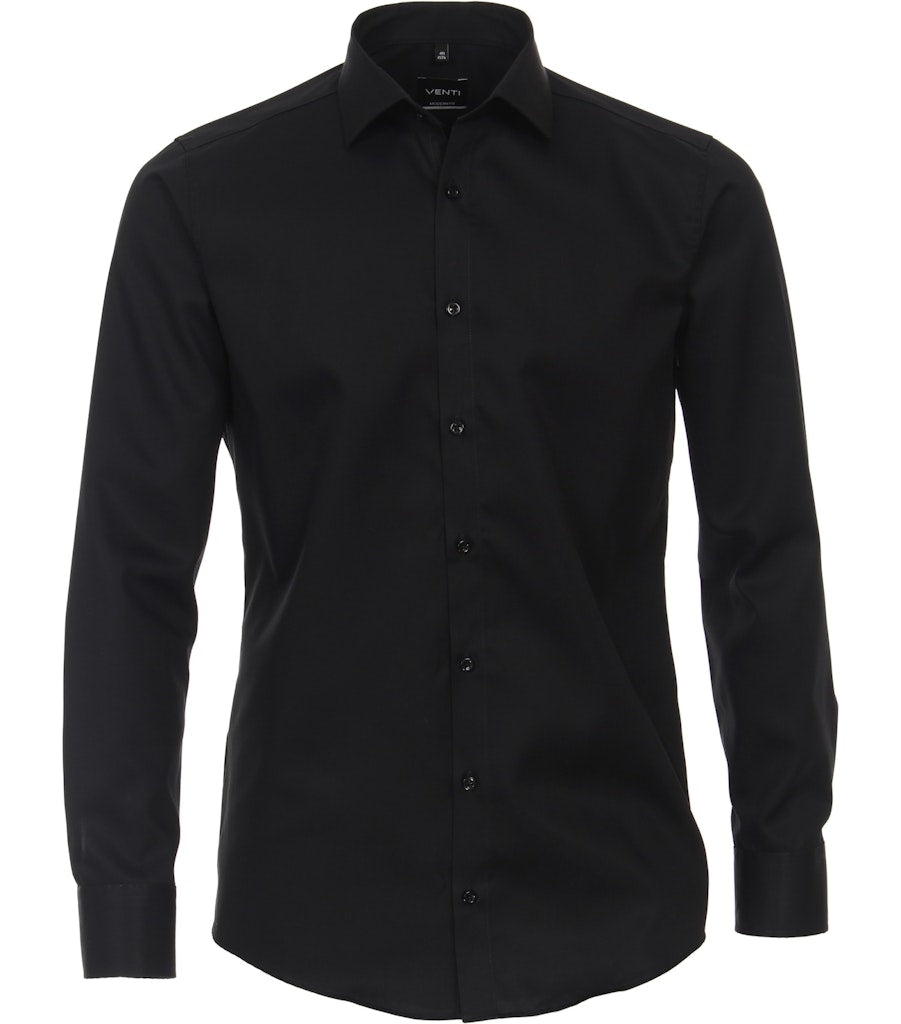 Casa Moda Herren Hemden lang  Schwarz