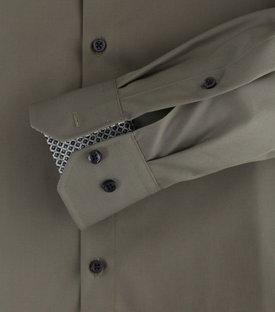 Casa Moda Herren Hemden lang  Gruen