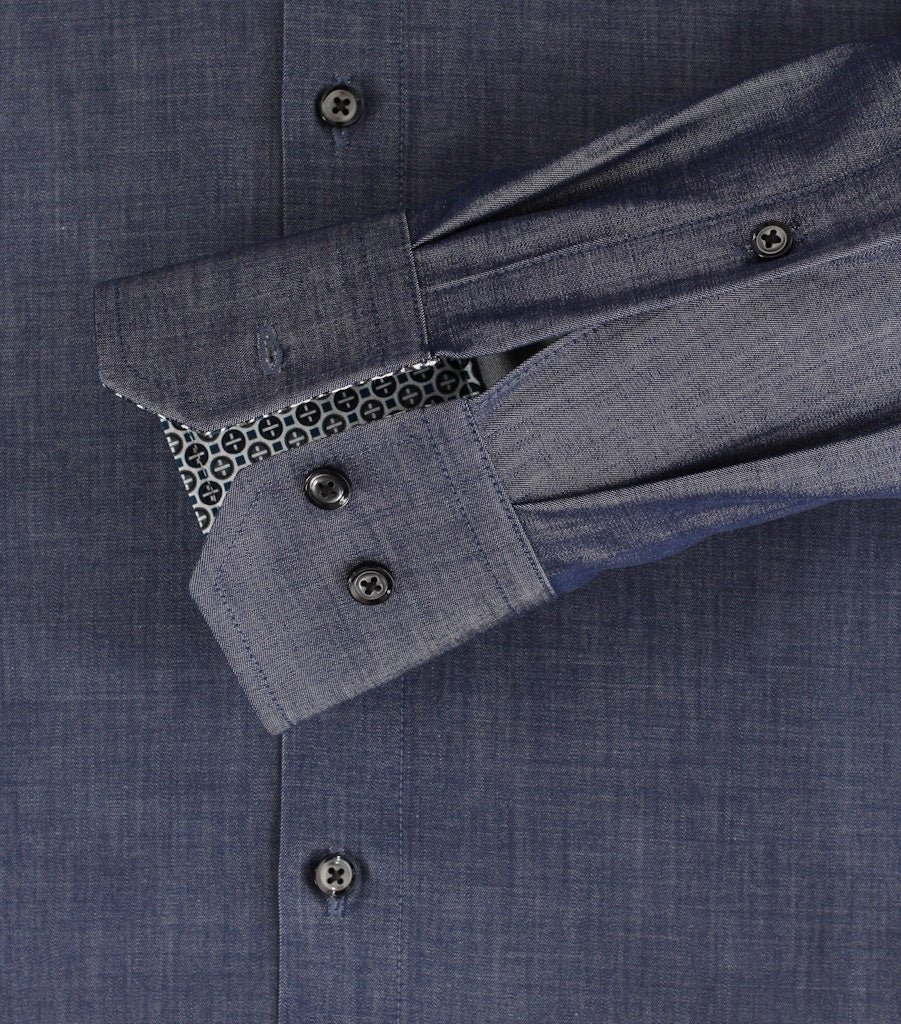 Casa Moda Herren Hemden lang  Blau