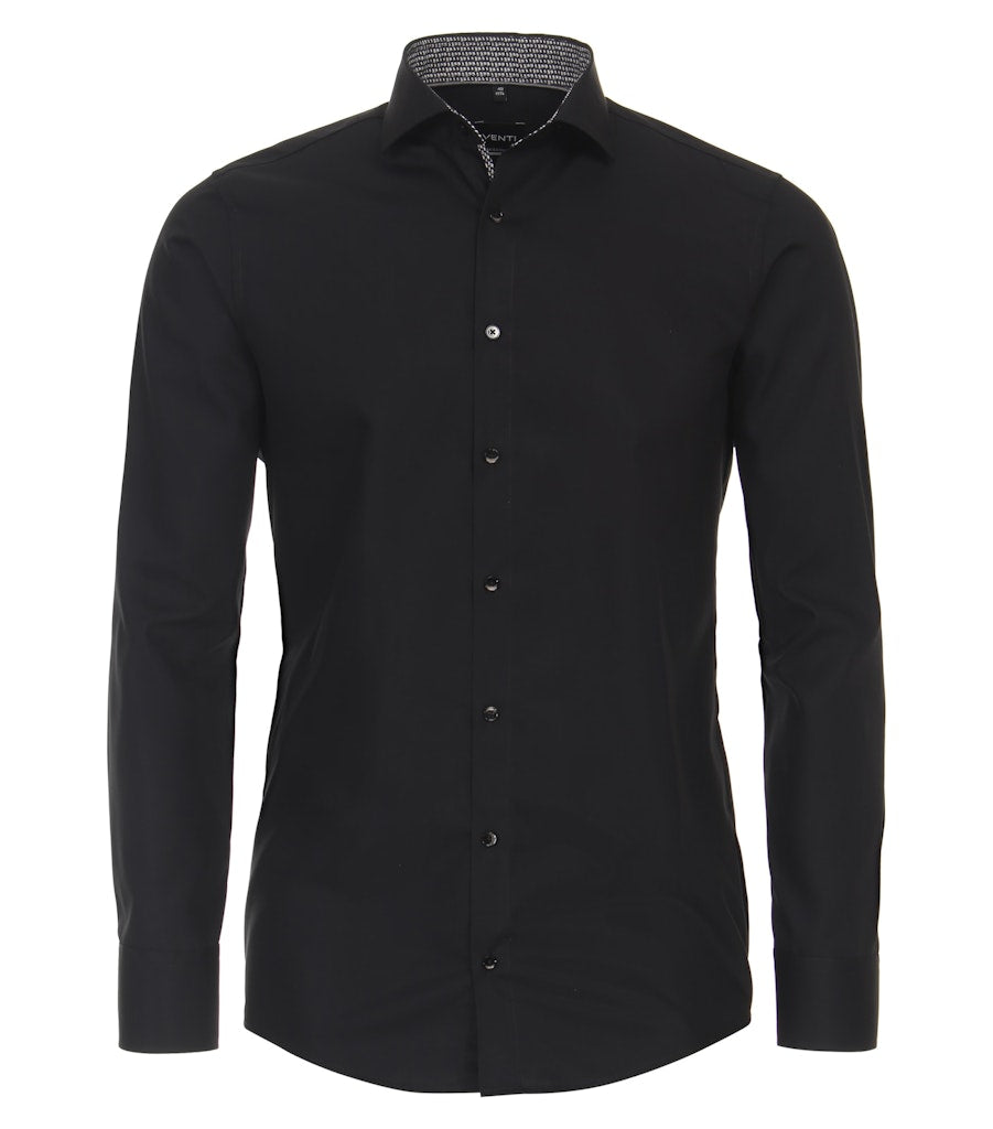 Casa Moda Herren Hemden lang  Schwarz