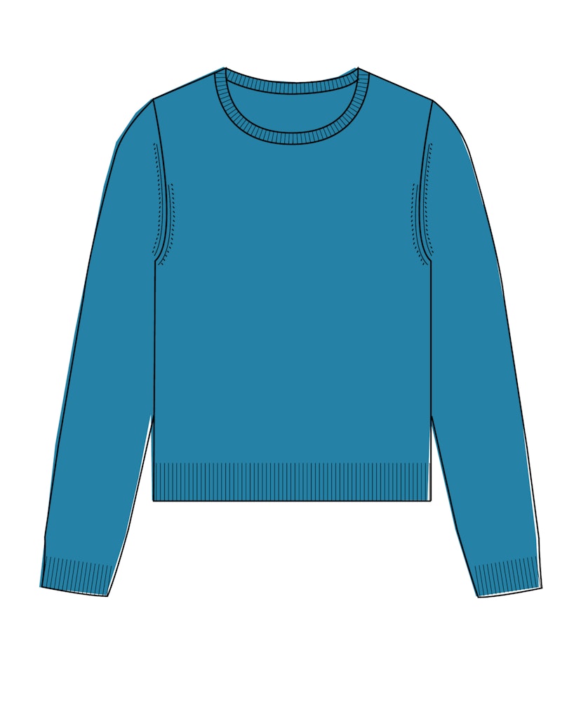 Clarina Damen Pullover  Capriblau
