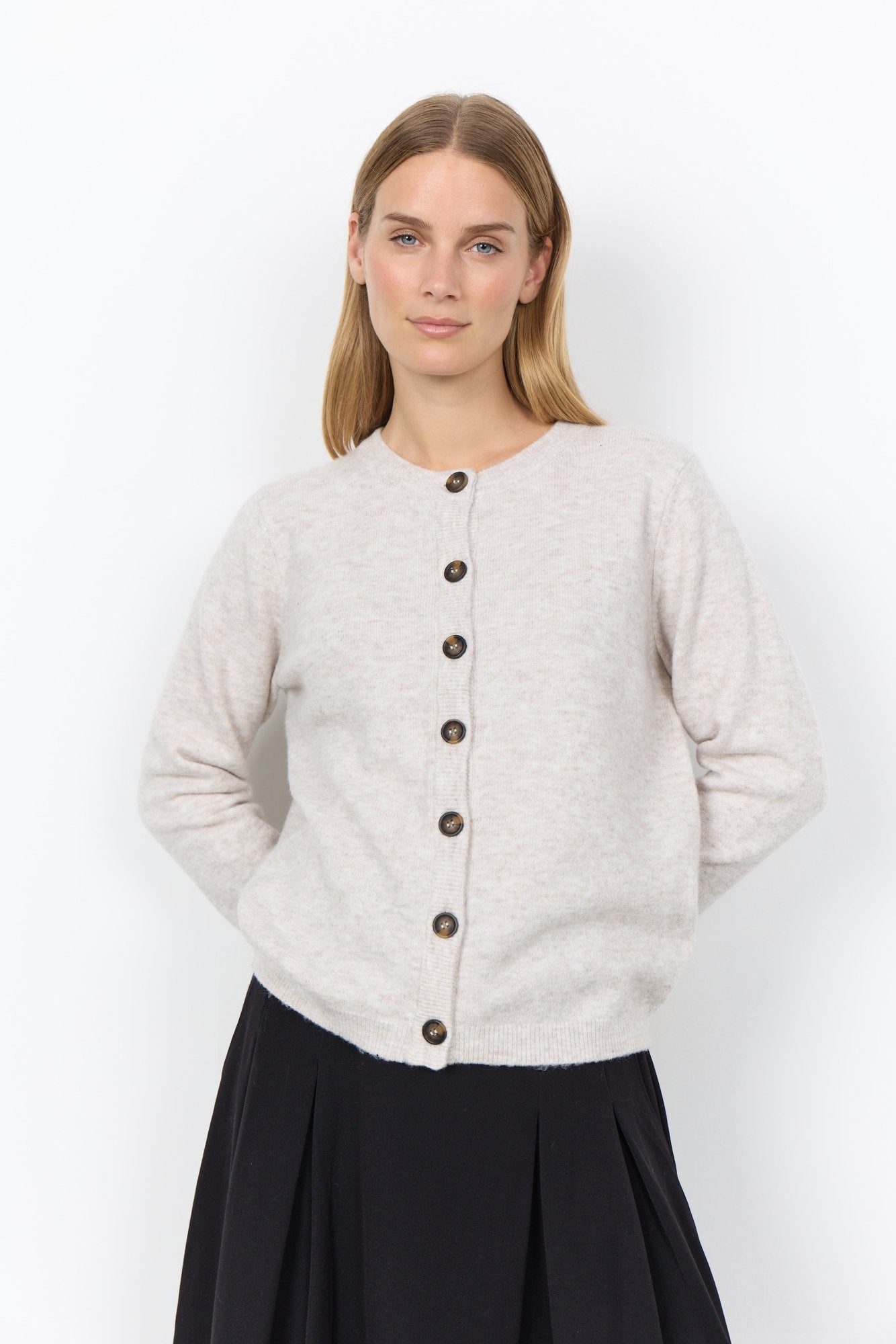 Soya Concept Damen Strickjacken Light Sand Mela
