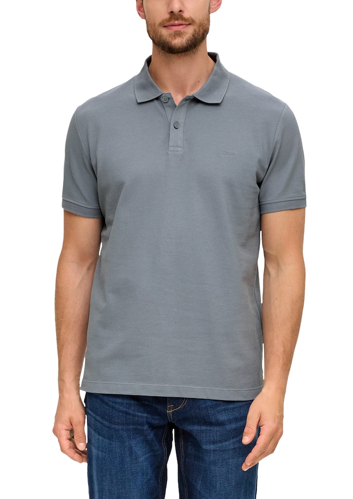 S. Oliver red Herren Polo-Shirts Grey/Black