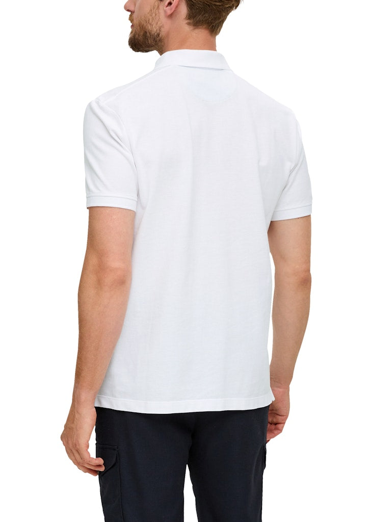S. Oliver red Herren Polo-Shirts White