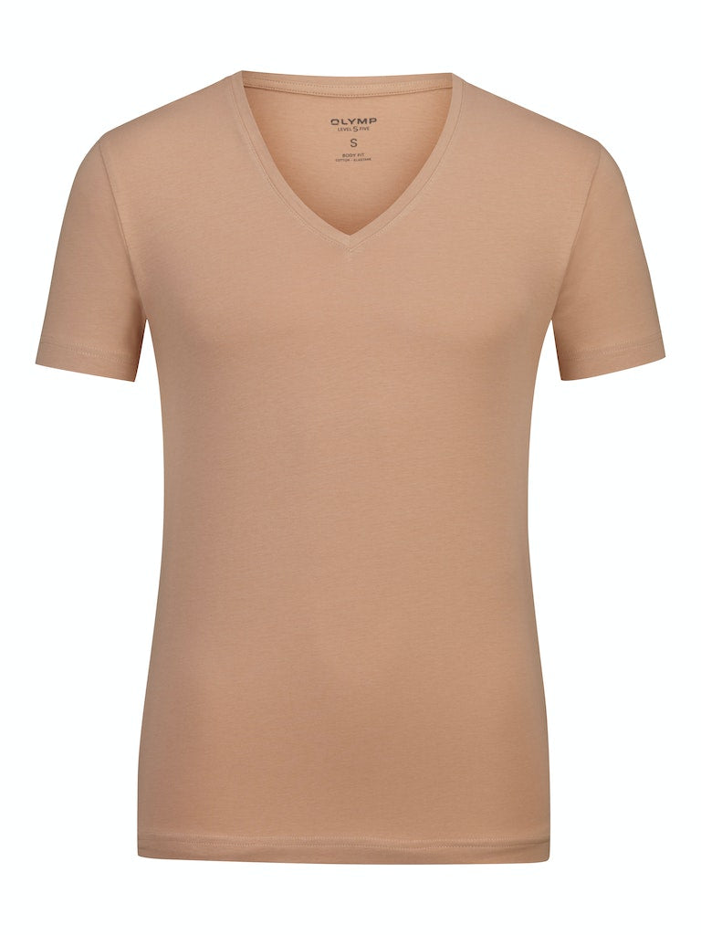Olymp Herren T-Shirts kurz  Caramel