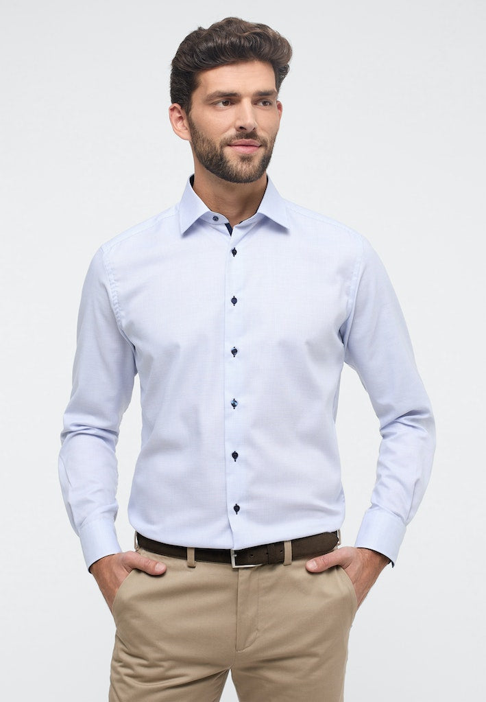 Eterna Herren Hemden lang  Himmelblau