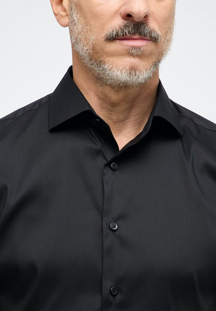 Eterna Herren Hemden lang  Schwarz