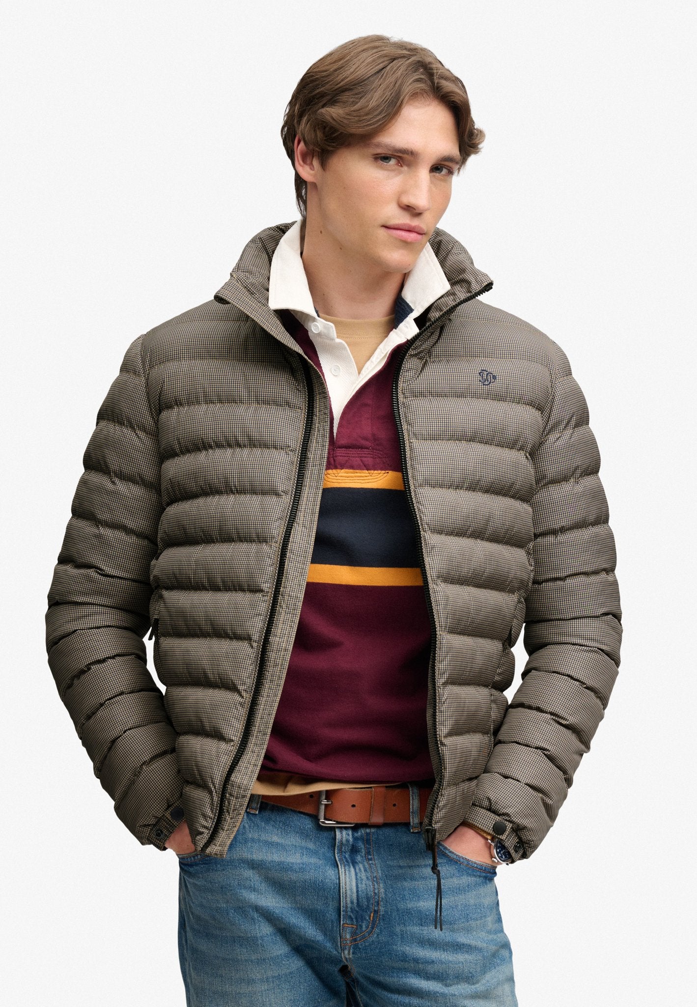 Superdry Men Herren Jacken Mq Brown Herit
