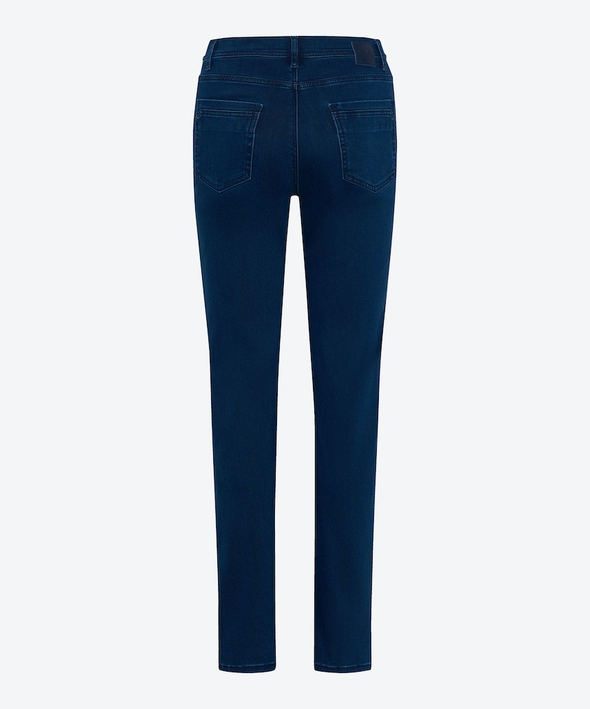 Brax Damen Jeans Used Dark Blue