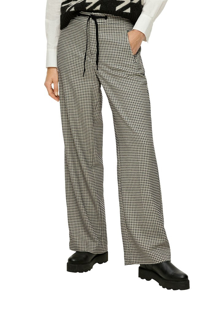 S. Oliver red Damen Hosen Grey/Black