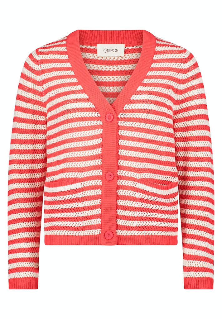 Cartoon Damen Strickjacken Orange/Beige