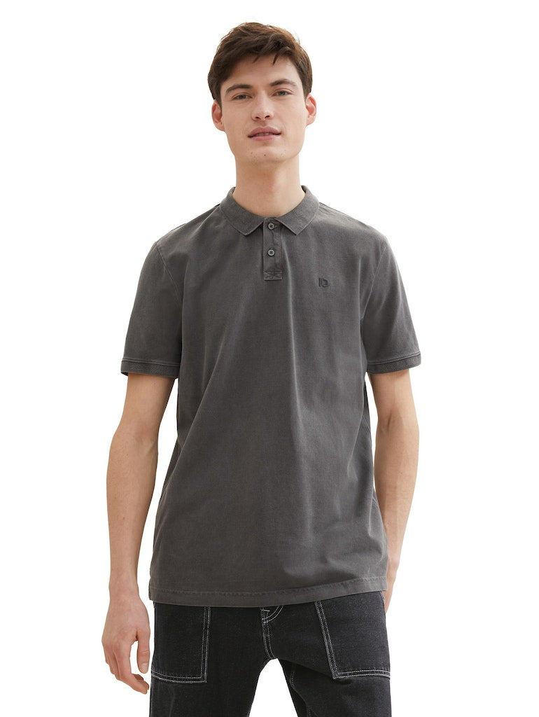 Tom Tailor denim Herren Polo-Shirts Coal Grey