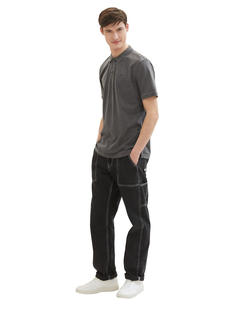 Tom Tailor denim Herren Polo-Shirts Coal Grey