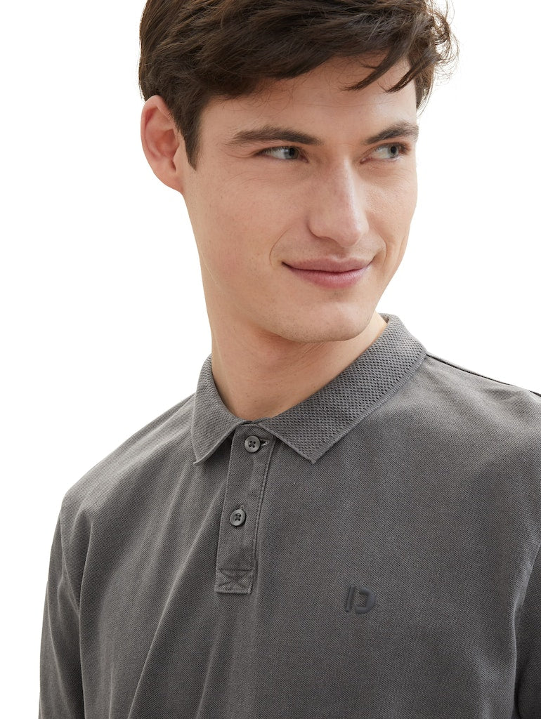 Tom Tailor denim Herren Polo-Shirts Coal Grey