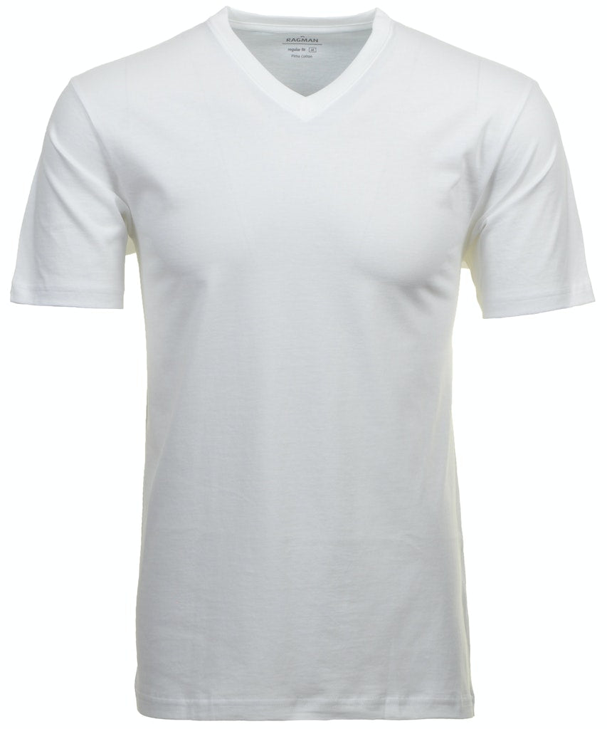 Ragman Herren T-Shirts kurz  Weiss