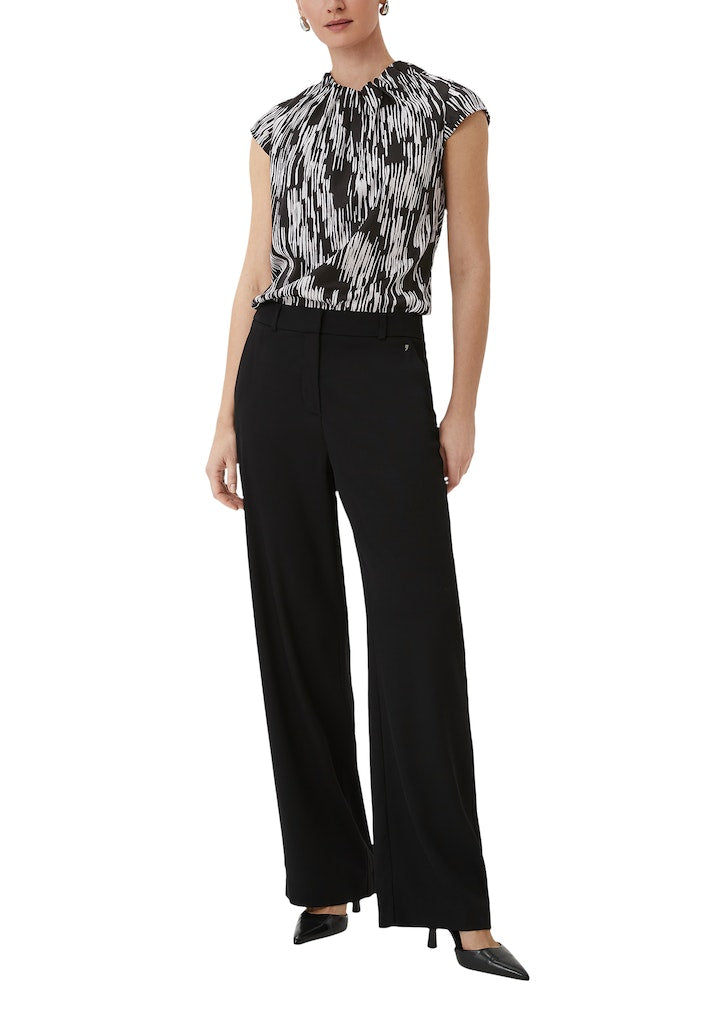 Comma Damen Blusen Grey/Black