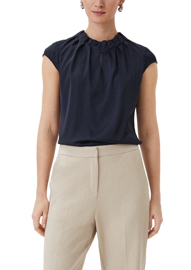 Comma Damen Blusen Blue