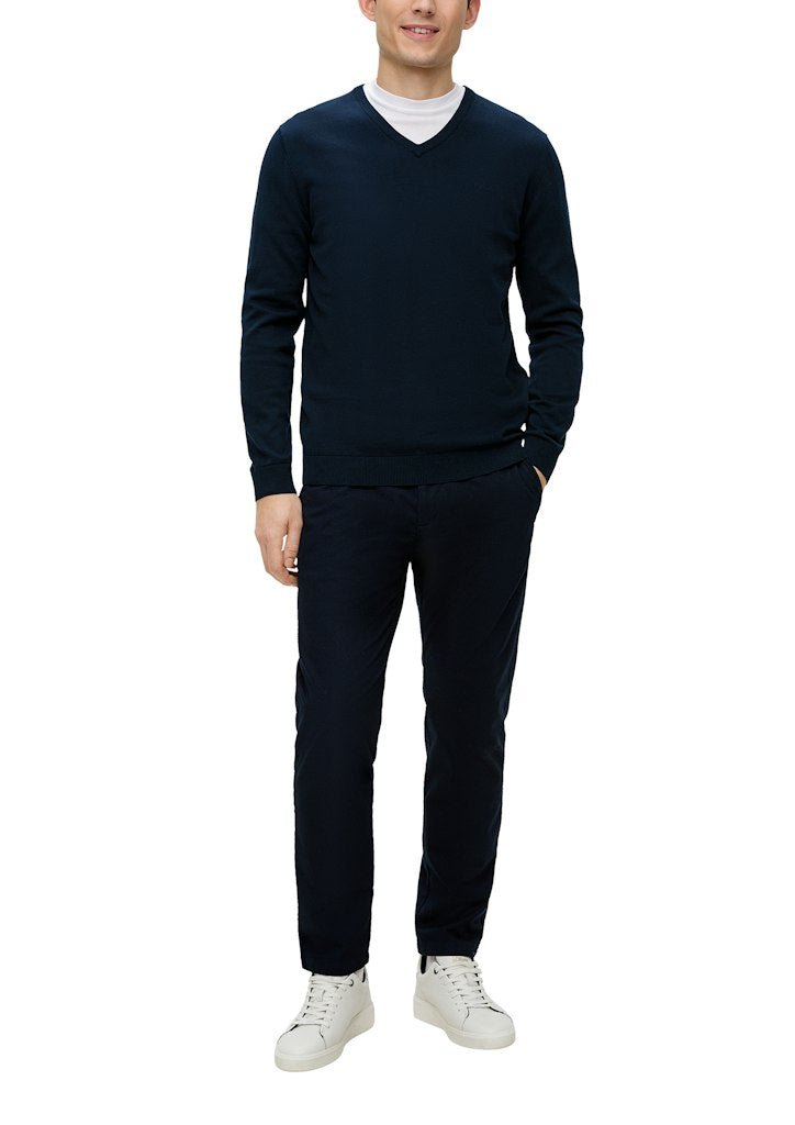 S. Oliver red Herren Pullover Blue