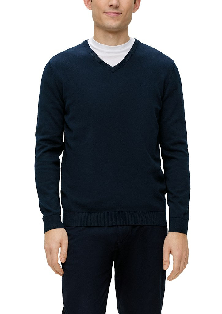 S. Oliver red Herren Pullover Blue