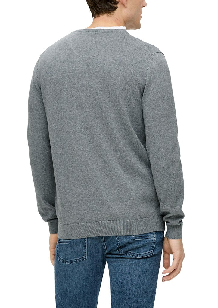 S. Oliver red Herren Pullover Grey/Black