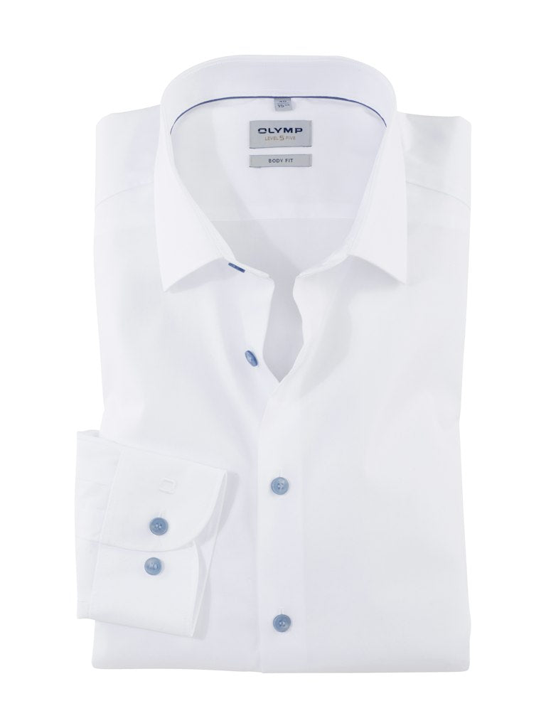 Olymp Herren Hemden lang  Rauchblau