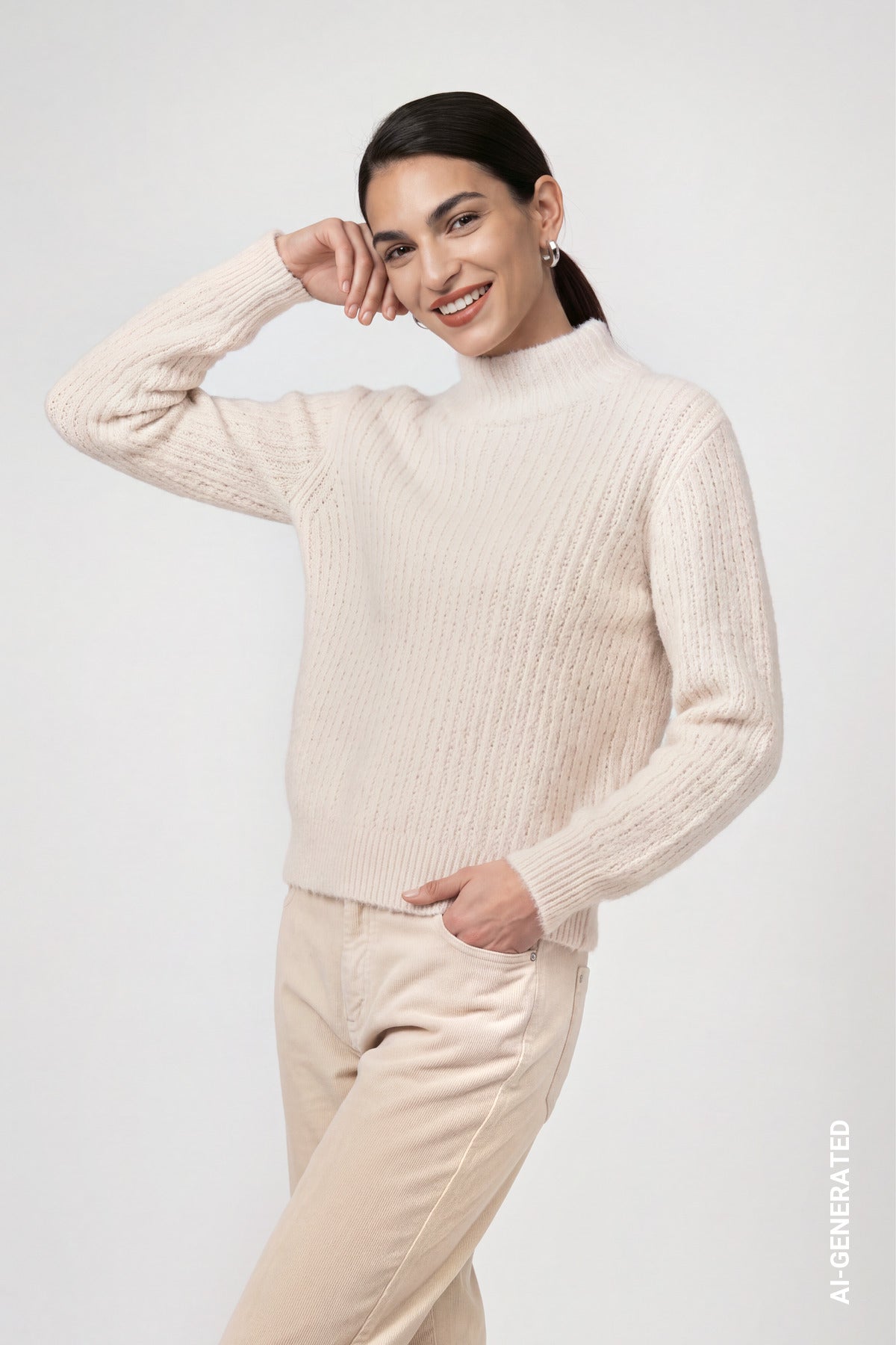 Monari Damen Pullover  Crème Brulé