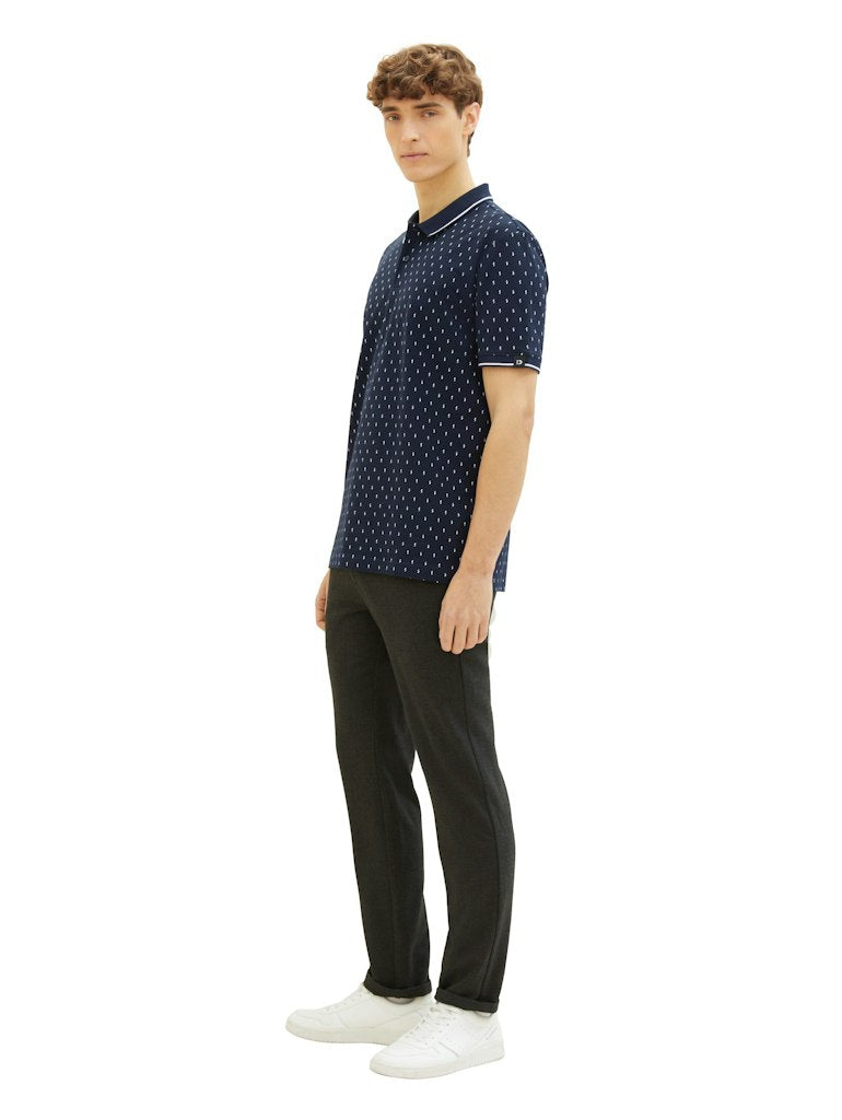 Tom Tailor denim Herren Polo-Shirts Navy Mini Squar