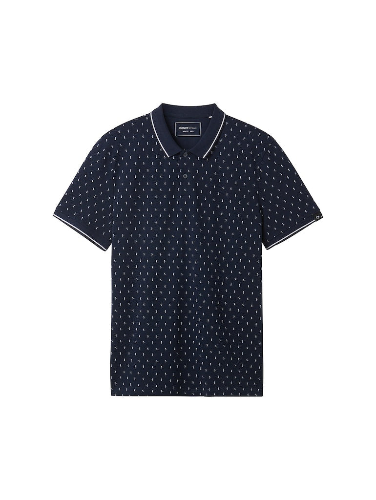Tom Tailor denim Herren Polo-Shirts Navy Mini Squar