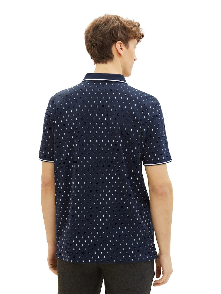 Tom Tailor denim Herren Polo-Shirts Navy Mini Squar