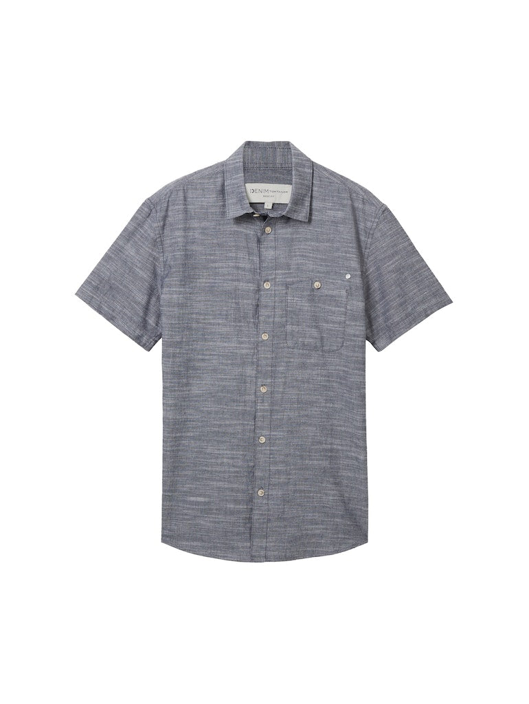 Tom Tailor denim Herren Hemden kurz Navy Chambray