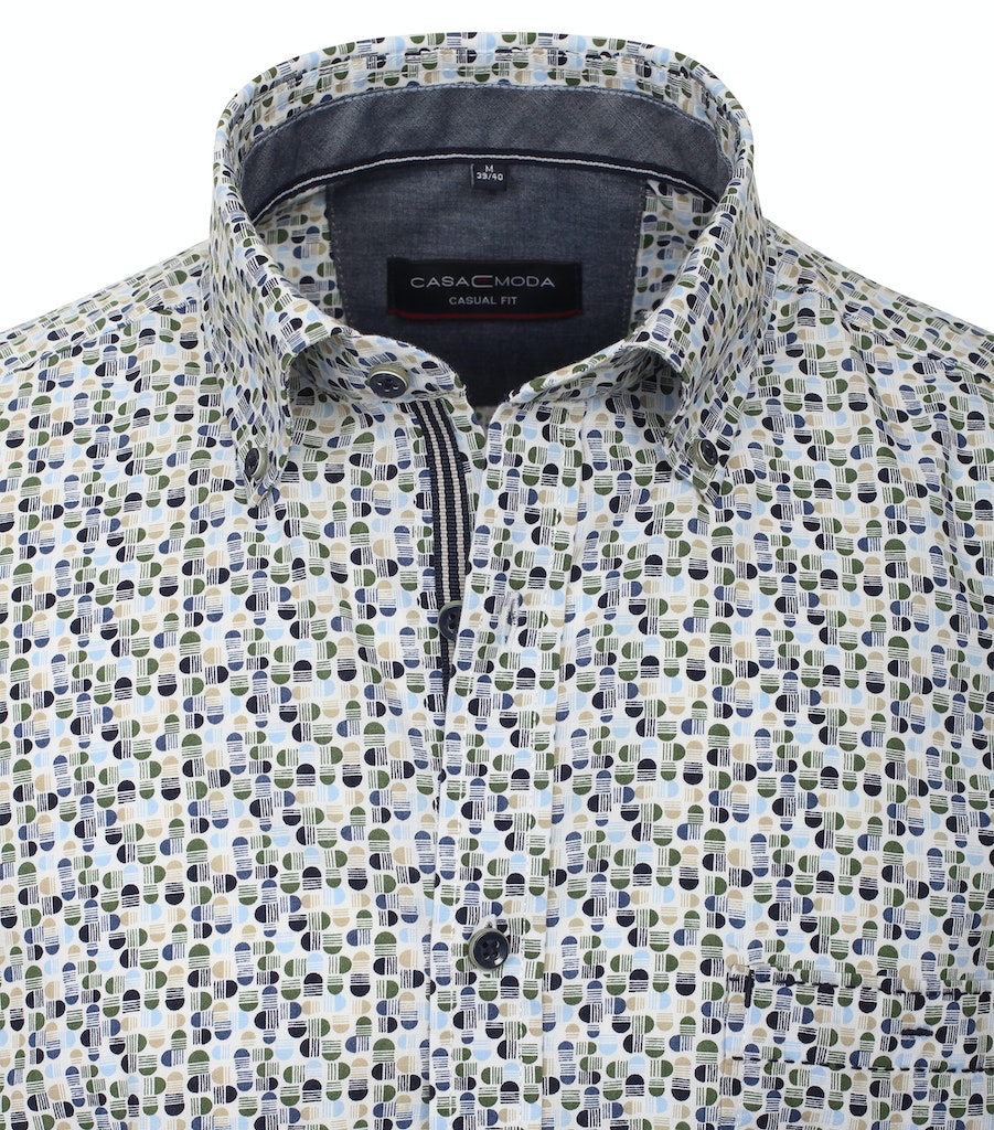 Casa Moda Herren Hemden kurz  Blau