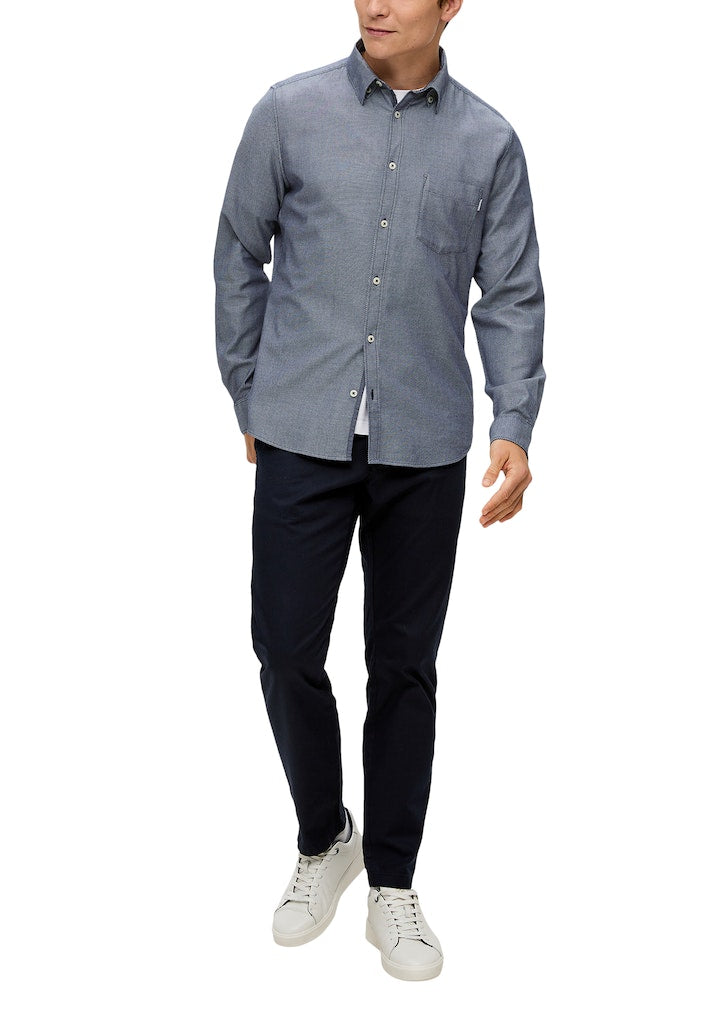 S. Oliver red Herren Hemden lang Blue