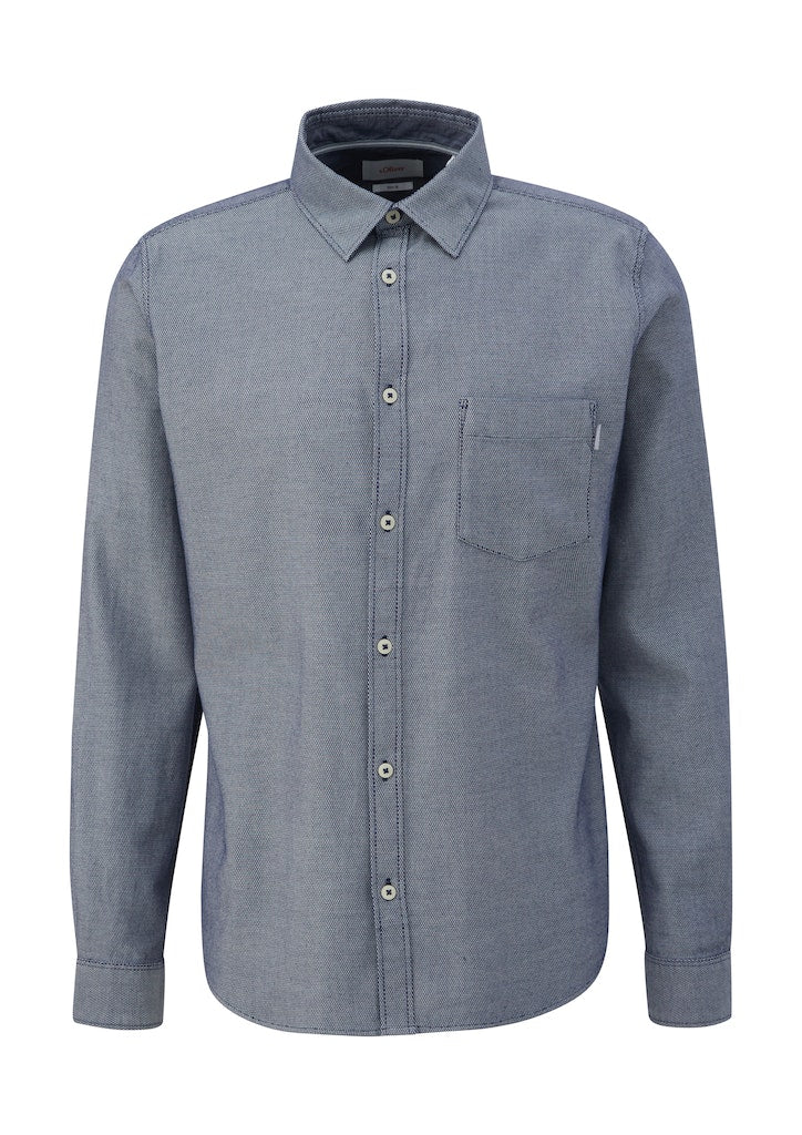 S. Oliver red Herren Hemden lang Blue