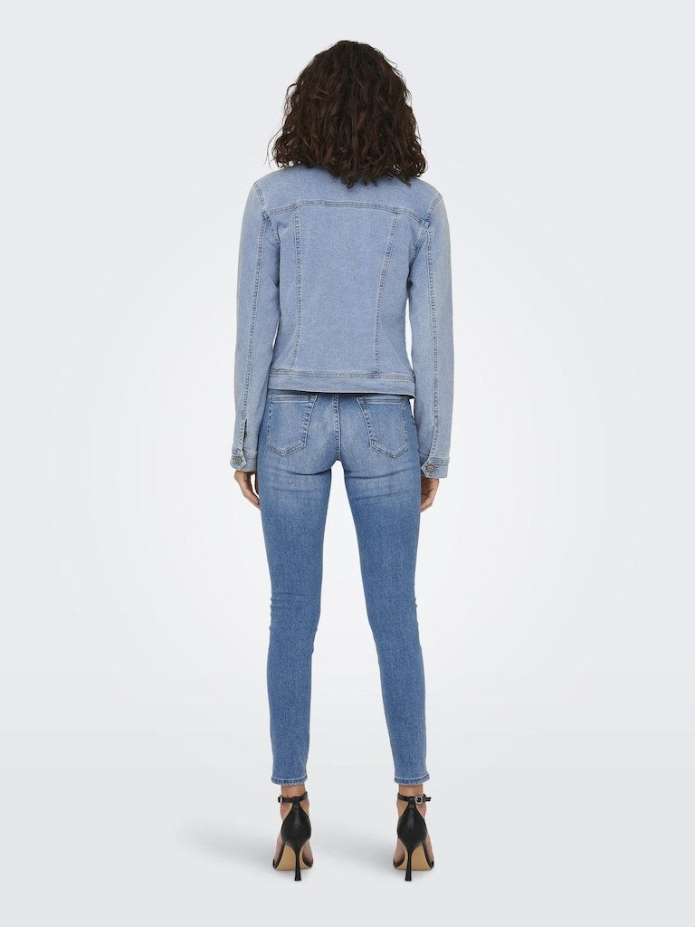 Only Damen Jacken Light Blue Deni